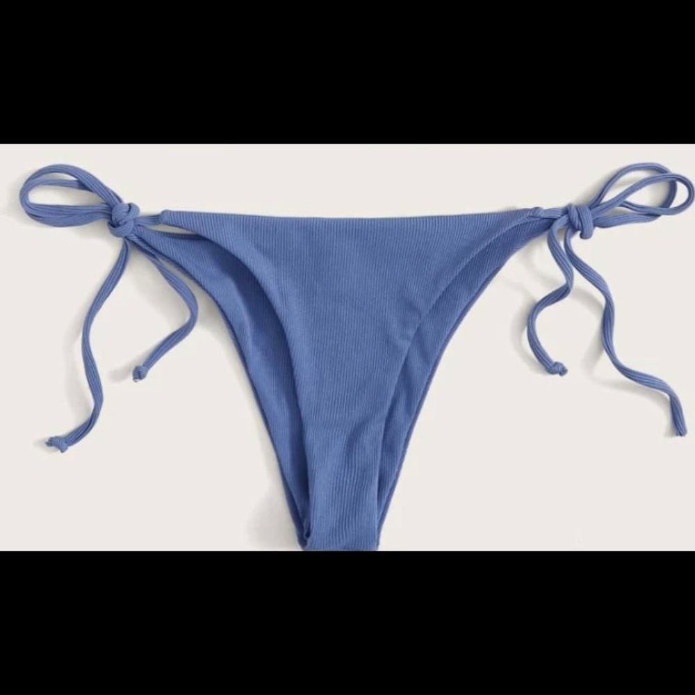 (NWT) Self Tie Blue Bikini Bottom
